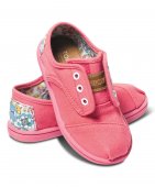 Слипоны детские Cordones Pink Inked Heel-Patch Tiny Toms  Toms